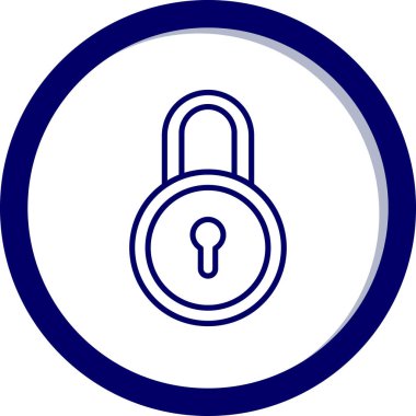 Modern b 'nin vektör illüstrasyonu simge kilidinden yoksun