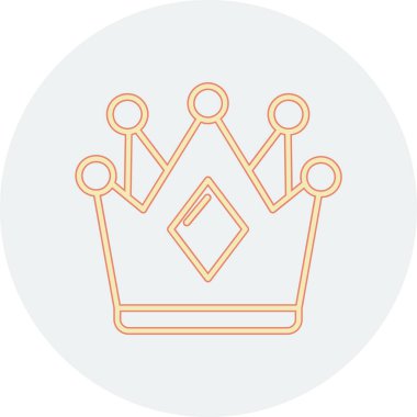 taç simgesi vektör illüstrasyonu