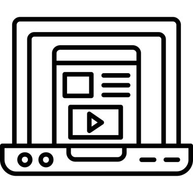 Video kamera simgesi, özet biçimi