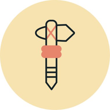 Bir kılıç simgesinin vektör illüstrasyonu