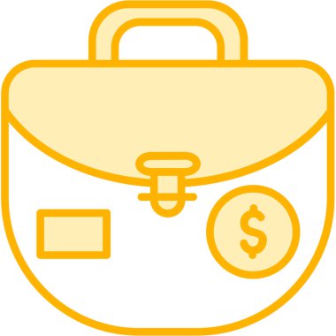 Çanta. Web simgesi basit illüstrasyon