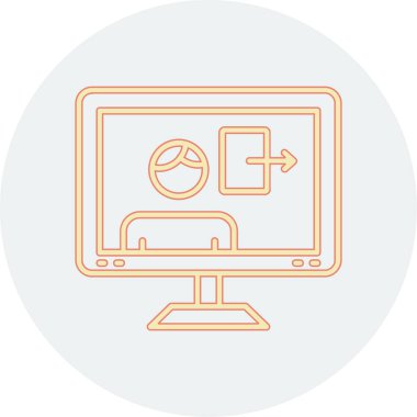 Bilgisayar simgesinin vektör illüstrasyonu