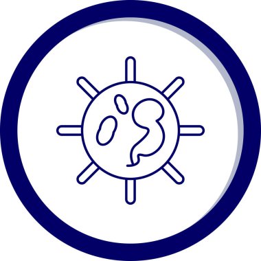 Güneş vektör simgesi basit illüstrasyon