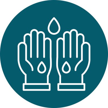 su damlası yuvarlanmış vektör simgesi