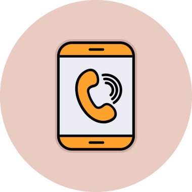 - Telefon. Web simgesi basit illüstrasyon