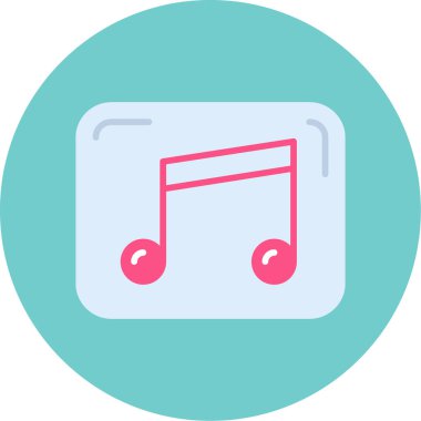 Müzik simgesi vektör illüstrasyonu