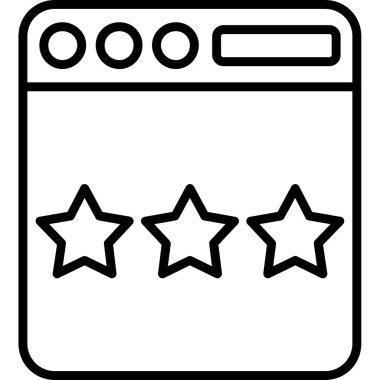 derecelendirme web simgesi, vektör illüstrasyonu