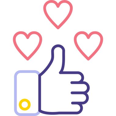 el ele tutuşan kalp simgesi - taslak biçimi