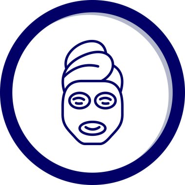 Güzel yüzlü bir maskenin vektör çizimi