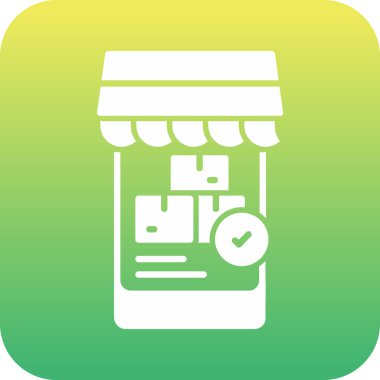 Benzersiz alışveriş vektörü simgesi