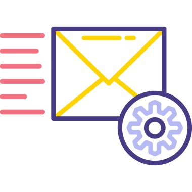 e- posta pazarlama simgesi, vektör illüstrasyonu