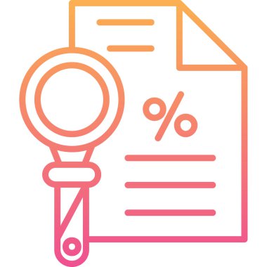 Analiz arama simgesi, vektör illüstrasyonu