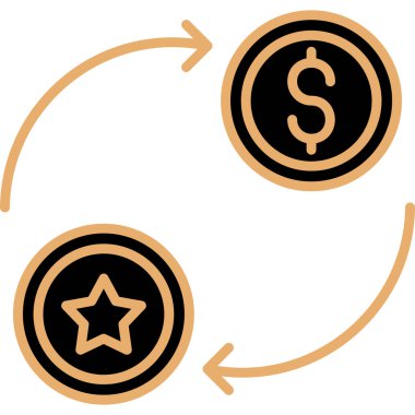 Oklu sikkeler, vektör illüstrasyonu