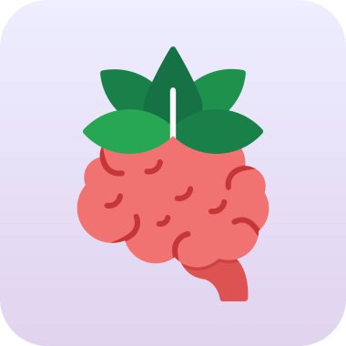 Düz stil taze meyve ikonu