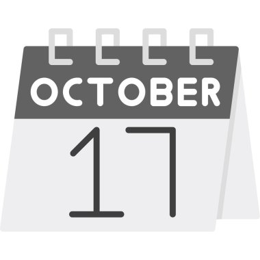 Ekim 25 - Takvim simgesi - takvim illüstrasyon tasarımı