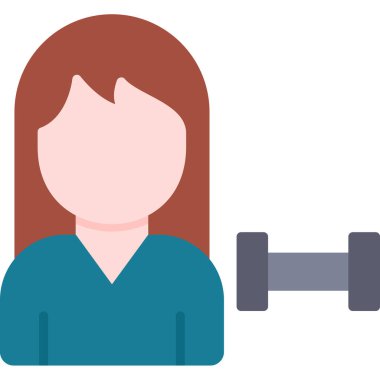 avatar kadın simgesi düz stil