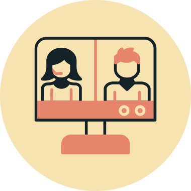 Bir çiftin vektör illüstrasyonu