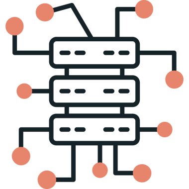 Bir robot simgesinin vektör illüstrasyonu