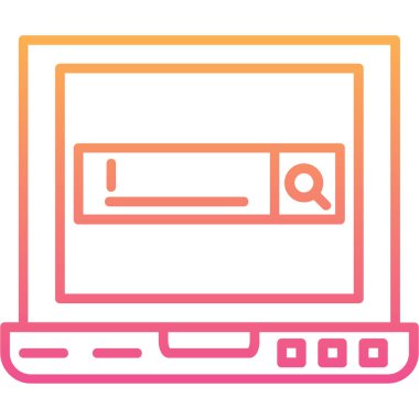 Bilgisayar. Web simgesi basit illüstrasyon