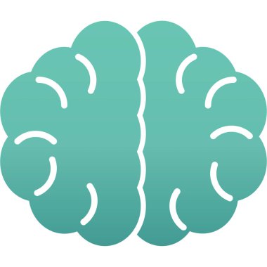 beyin web simgesi, vektör çizim