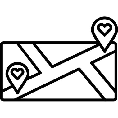 Bir kalp simgesinin vektör illüstrasyonu