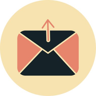 Zarf düz vektör simgesi