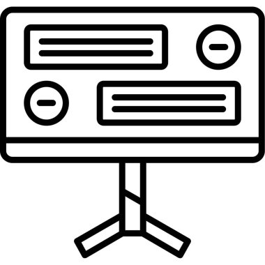 Televizyon. Web simgesi basit tasarım