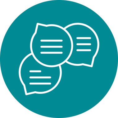 Konuşma baloncuğu simgesinin vektör çizimi