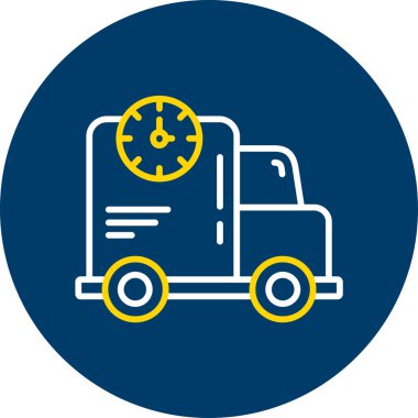 Teslimat simgesi çizgisi vektör illüstrasyonu. güzel dağıtım elementleri lojistik ve lojistik simge elementleri için de kullanılır