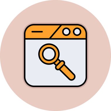 Arama simgesi vektör illüstrasyonu