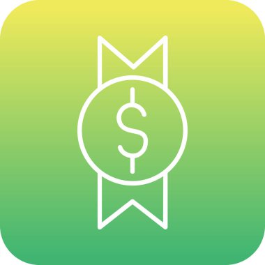 Dolar işareti vektör simgesi