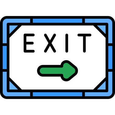 Çıkış. Web simgesi vektör illüstrasyonu