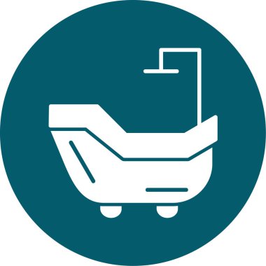 Alışveriş tramvayı simgesinin vektör çizimi