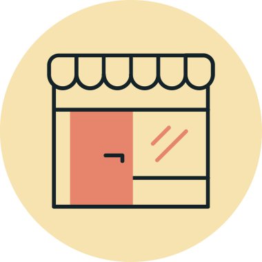 alışveriş web simgesi vektör illüstrasyonu