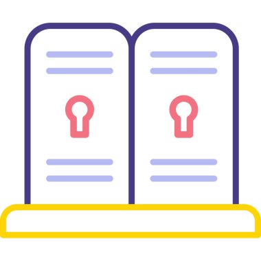 kitap web simgesi basit tasarım