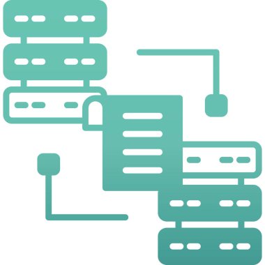 Sunucu. Web simgesi basit illüstrasyon