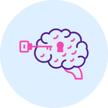 beyin ikonu vektör illüstrasyonu