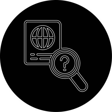 Dünya haritası simgesine sahip büyüteç, vektör illüstrasyonunun biçimi