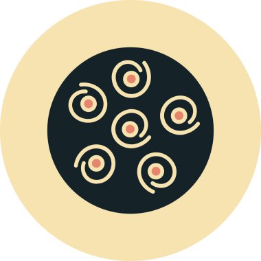 yiyecek düz simgesi, vektör, illüstrasyon