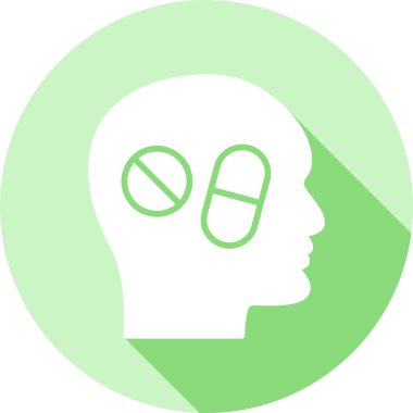 hap ikonlu baş, vektör illüstrasyon tasarımı,