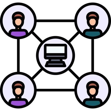 İş ağ kutsal kişilerin resmi, vektör çizim