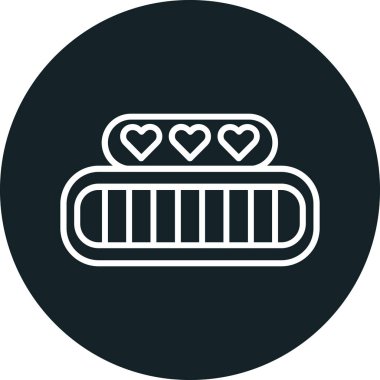 yatak ikonu vektör illüstrasyonu