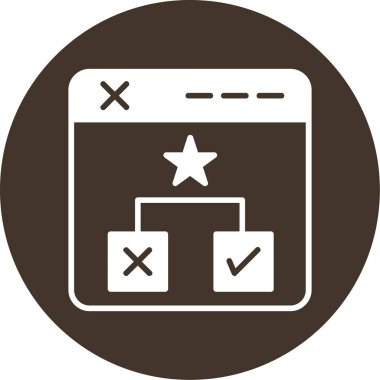 Tamam. Web simgesi basit illüstrasyon