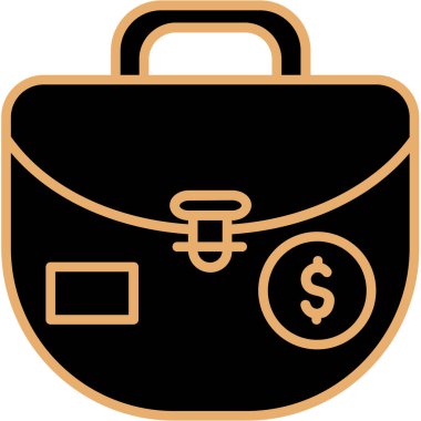 Evrak Çantası'nı simgesi, vektör çizim. Düz tasarım