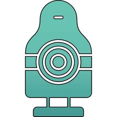 Benzersiz telsiz vektör çizgisi simgesi