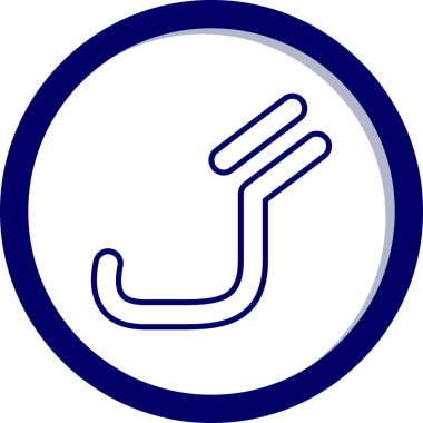 Bir kayak simgesinin vektör illüstrasyonu