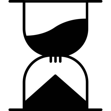 Kum saati kum saati simgesi katı biçimde