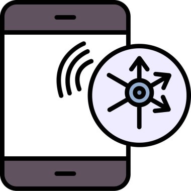 Cep telefonu simgesi, vektör illüstrasyonu