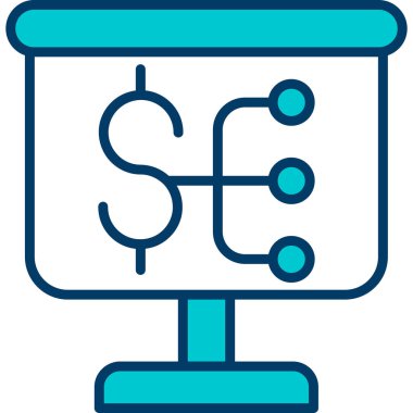 ATM 'de. Web simgesi basit illüstrasyon