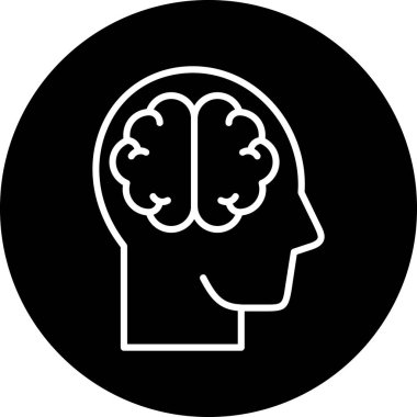 Bir beyin simgesinin vektör çizimi